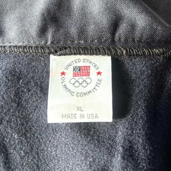 Vintage Black Olympic Committee USA Full Zip Lined Warm Up Track Jacket Size XL - Picture 15 of 16